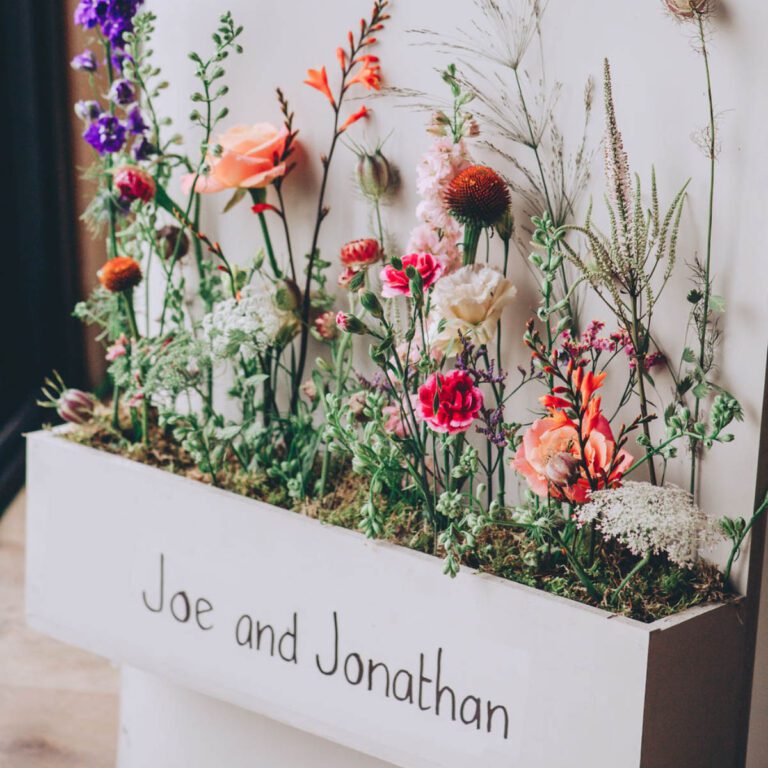 A welcome arrangement of seasonal flowers created by Artem Florum