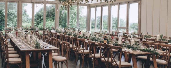 Trevenna Cornwall ready for a wedding banquet! The perfect rustic Cornish wedding venue - a preferred wedding venue of Artem Florum.